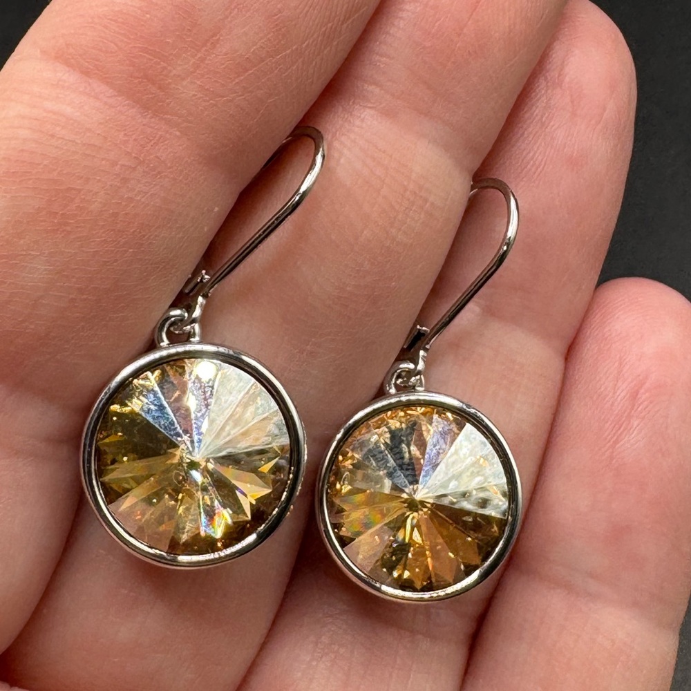 Swarovski Touchstone Crystal Lulu Earrings, Ochre Delite